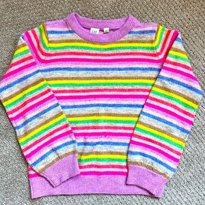 EUC GAP Neon colored stripe sweater. Size L